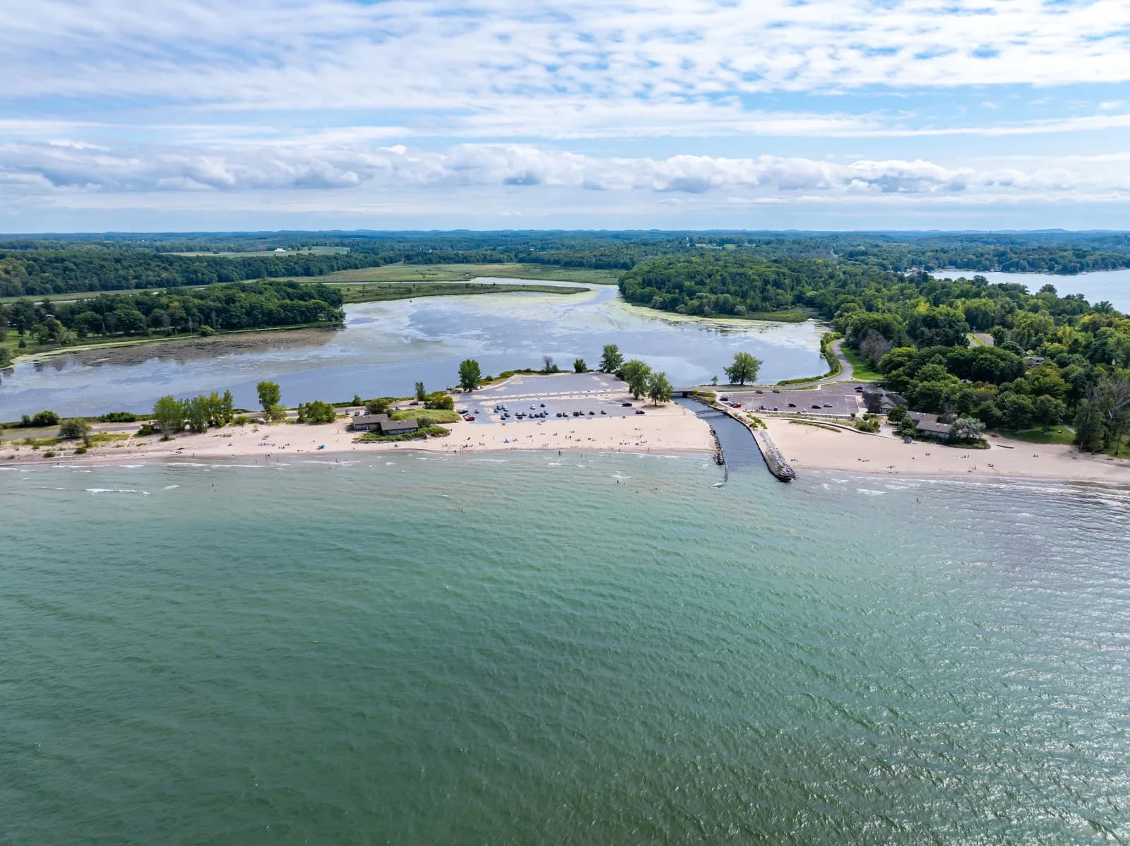 Fair Haven Beach swimming hole near Sterling, New York