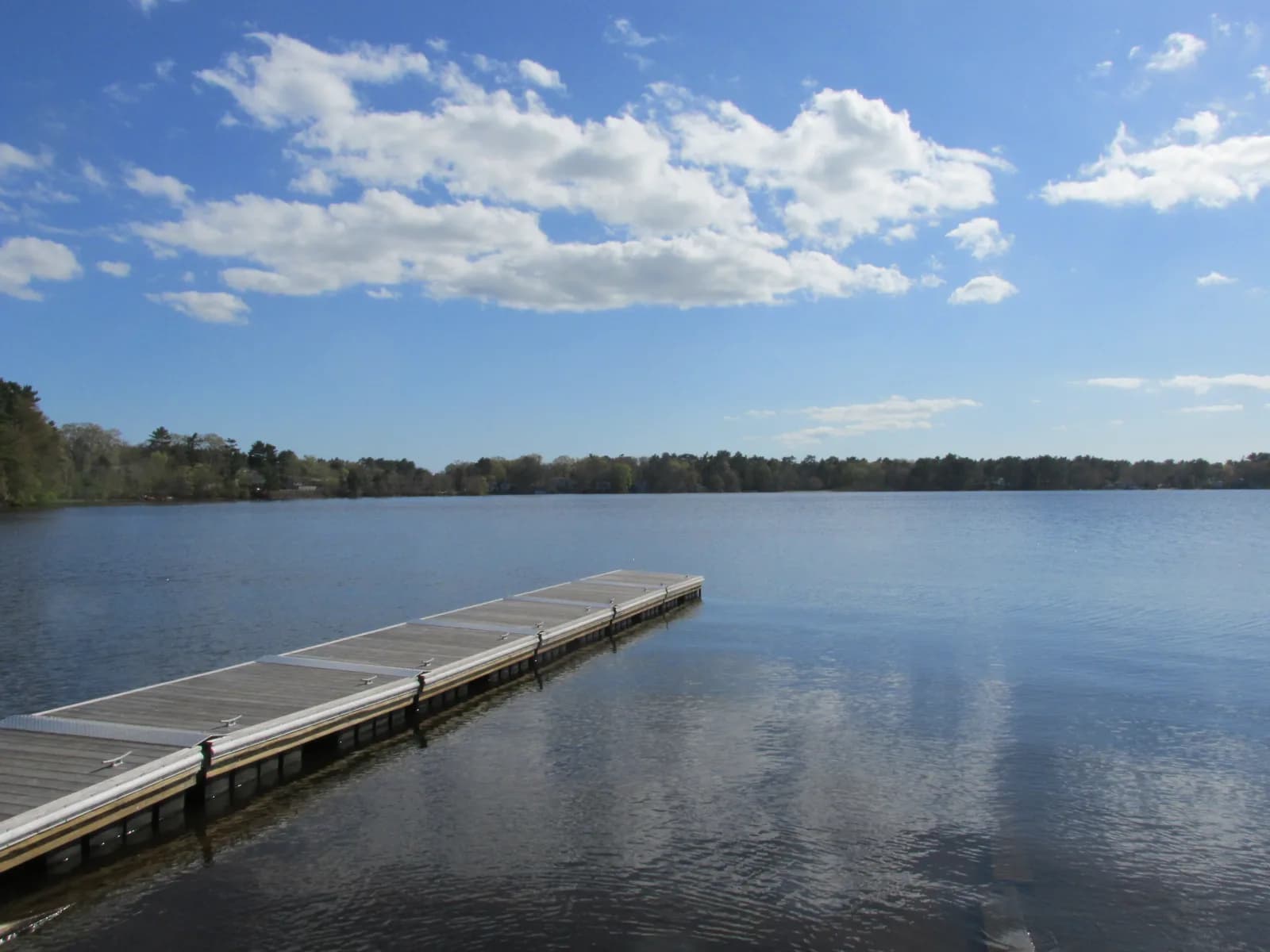 West Monponsett Pond Beach swimming hole near Halifax, Massachusetts