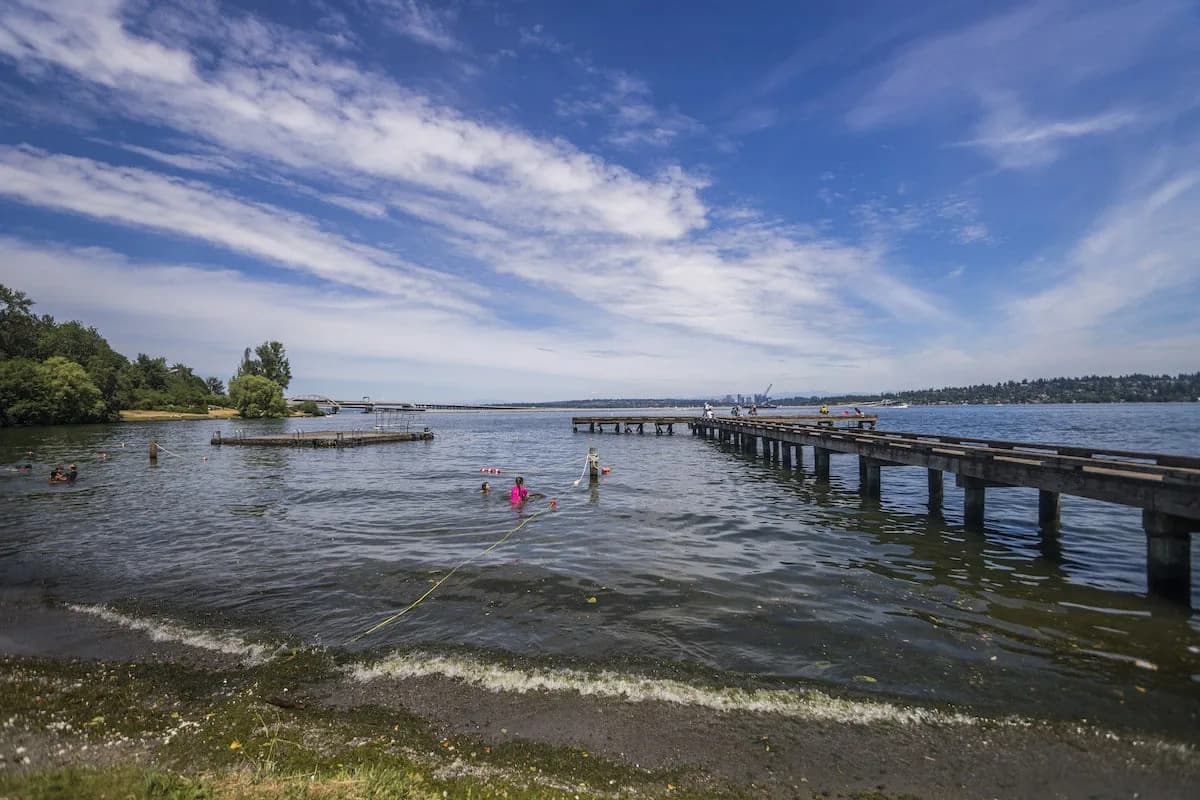 Mt Baker Beach swimming hole near Seattle, Washington