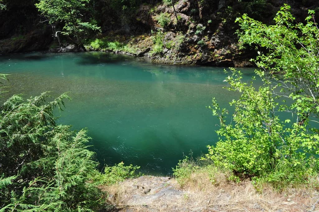 Blue Hole Trail swimming hole near Randle, Washington