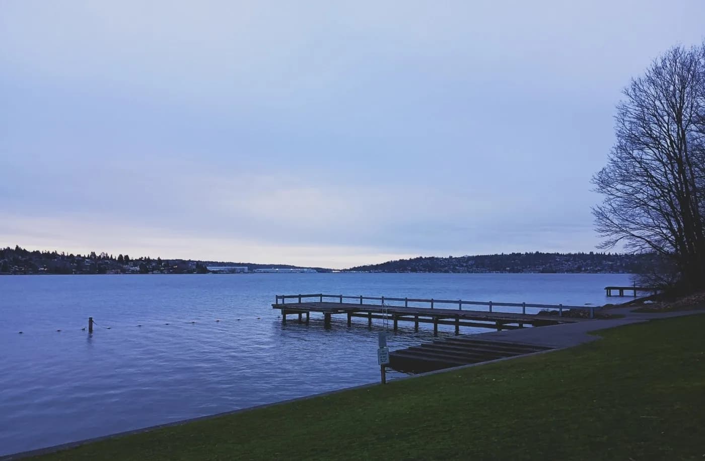 Clarke Beach Park swimming hole near Mercer Island, Washington