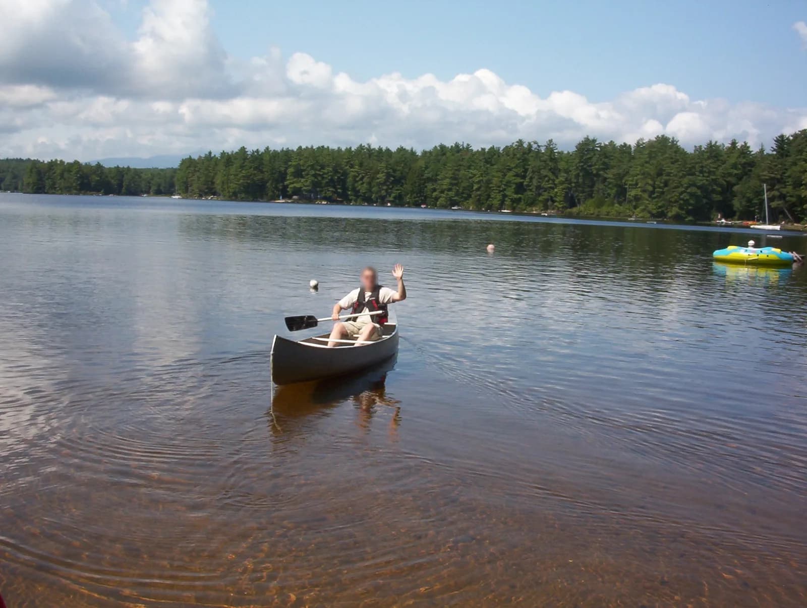 Conway Lake Public Beach swimming hole near Center Conway, New Hampshire