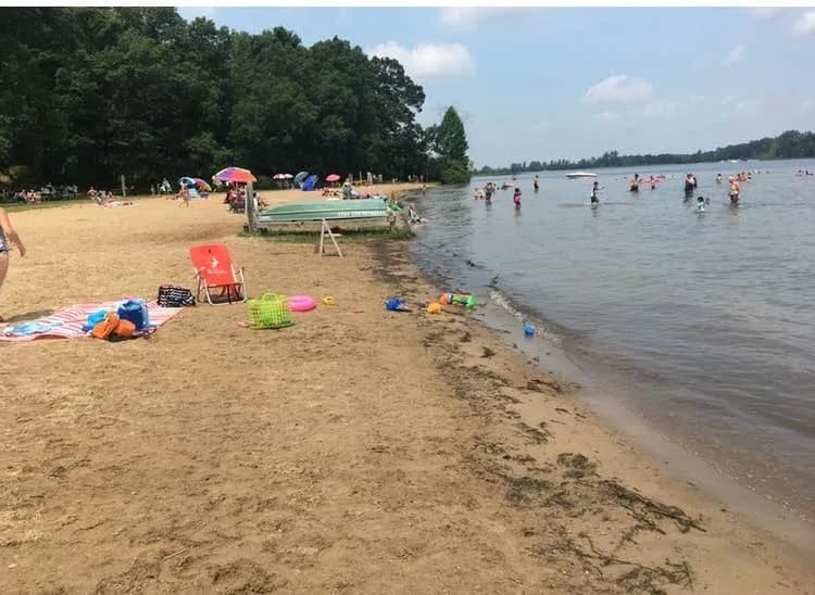 Portage Lake Beach swimming hole near Grass Lake, Michigan