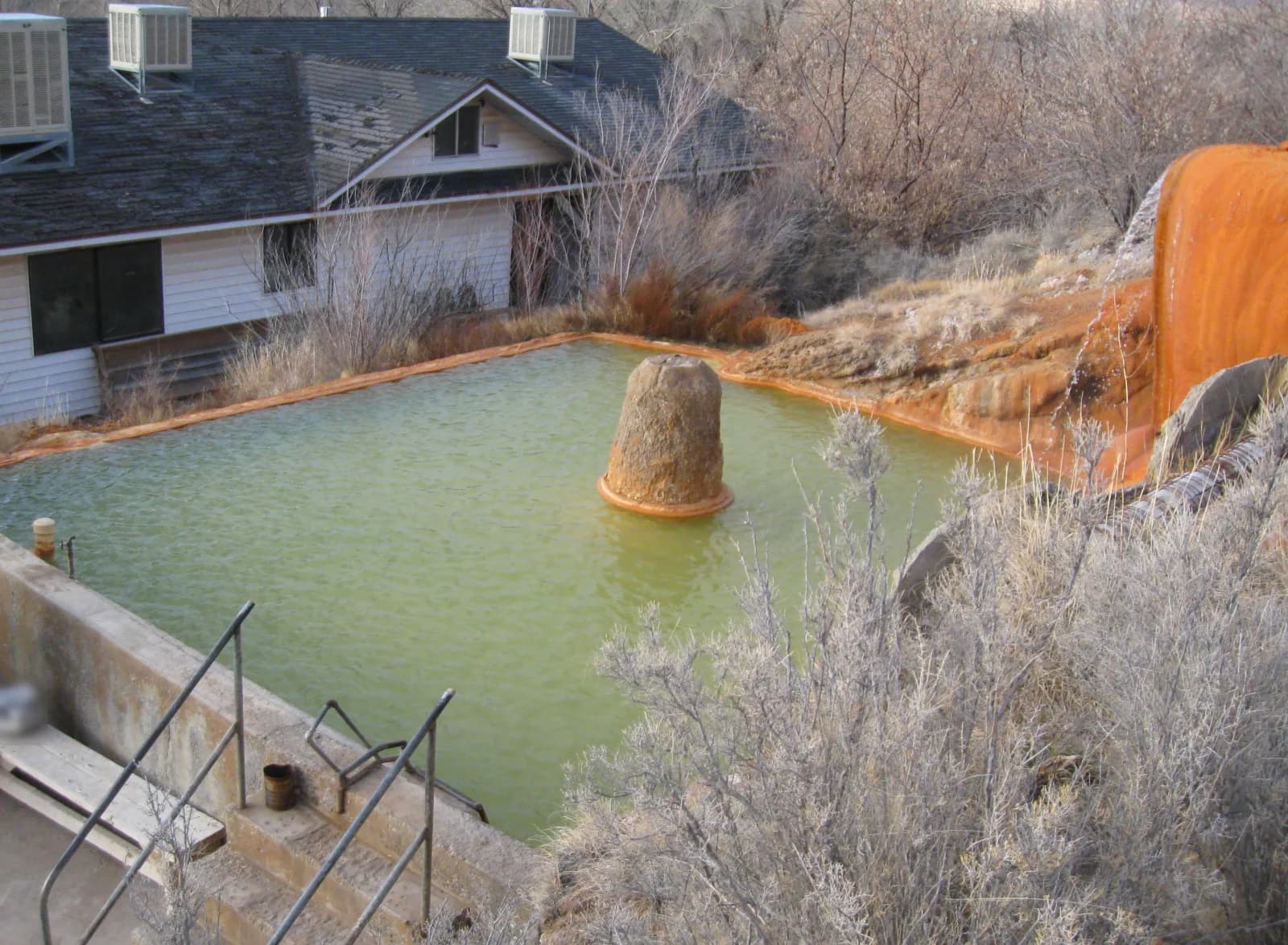 Mystic Hot Springs swimming hole near Monroe, Utah