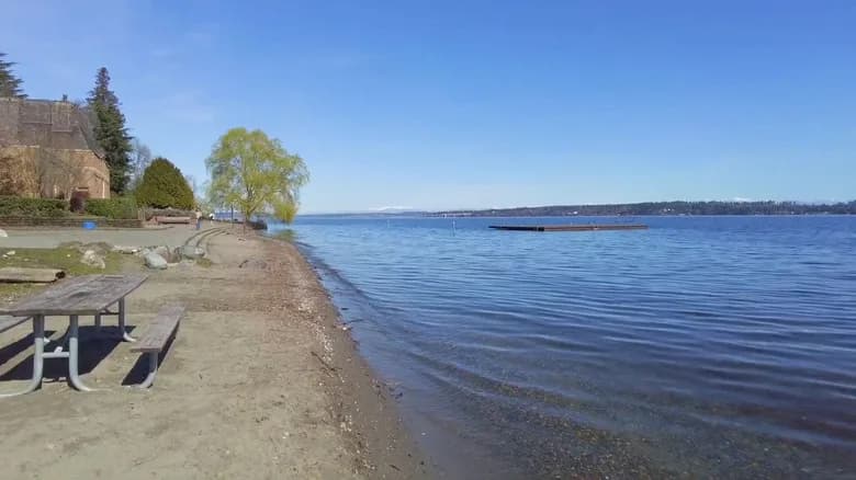 Madrona Park swimming hole near Seattle, Washington