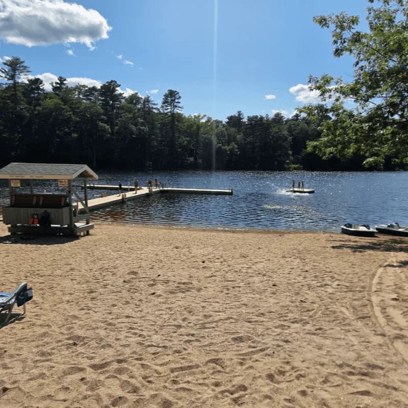 Topsfield Beach Association Hood Pond swimming hole near Topsfield, Massachusetts