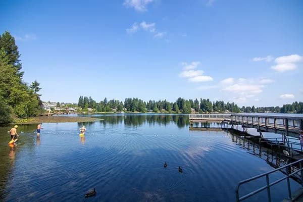 Martha Lake Park swimming hole near Lynnwood, Washington