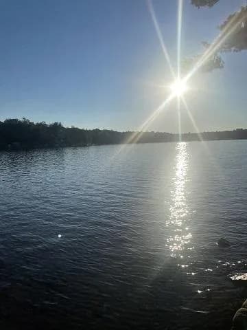 East Caroga Lake Swimming Beach swimming hole near Johnstown, New York