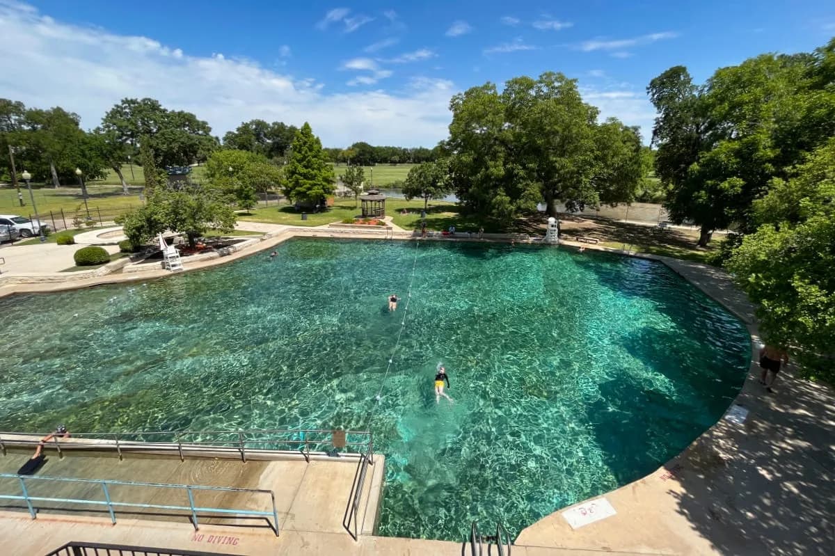 Hancock Springs Free Flow Swim Area swimming hole near Lampasas, Texas