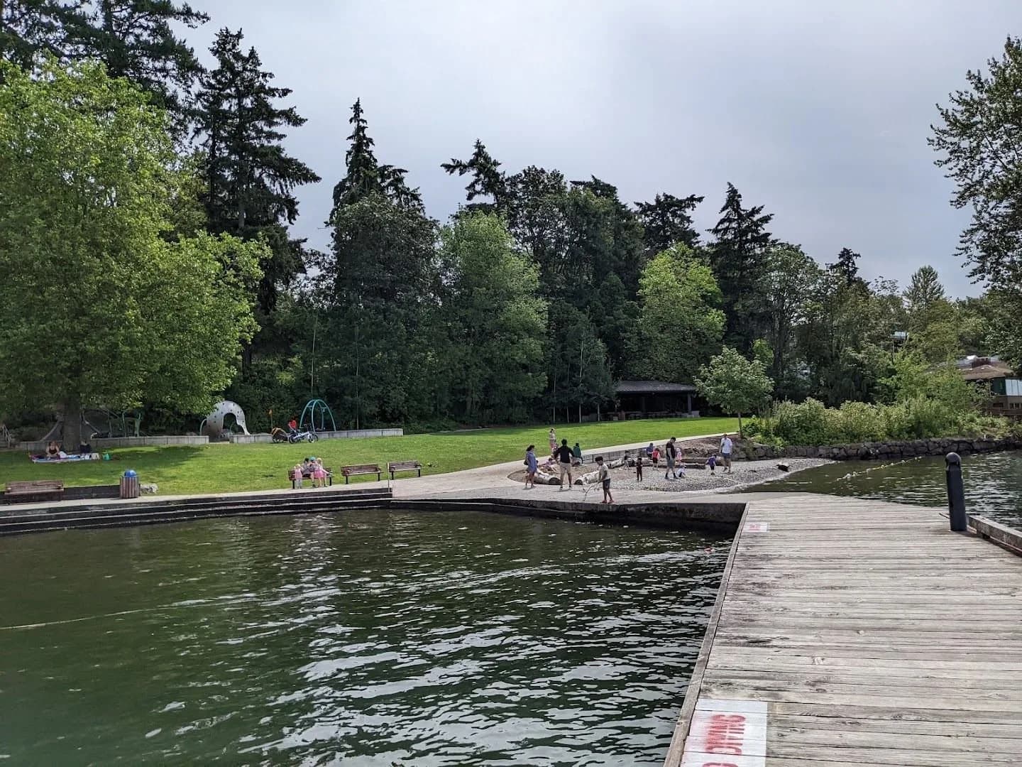 Waverly Beach Park swimming hole near Kirkland, Washington