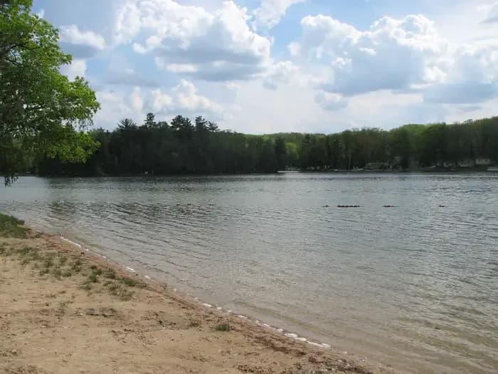 Island Lake Campground swimming hole near Rose City, Michigan