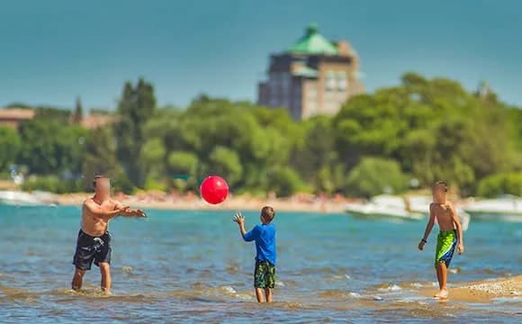 West End Beach swimming hole near Traverse City, Michigan