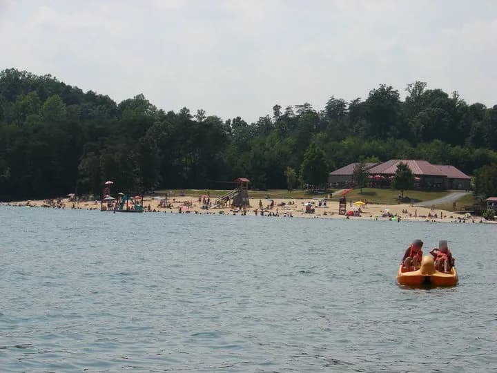 Smith Mountain Lake Beach swimming hole near Huddleston, Virginia