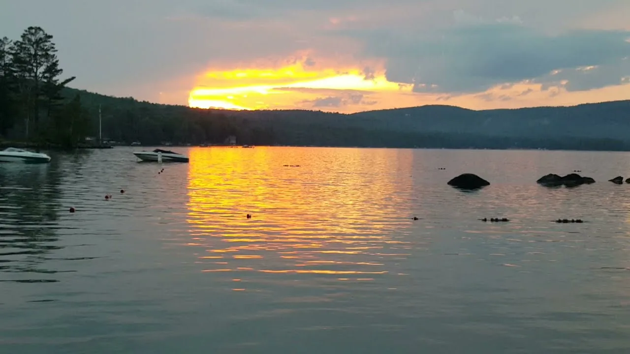 Elkins Beach swimming hole near Elkins, New Hampshire