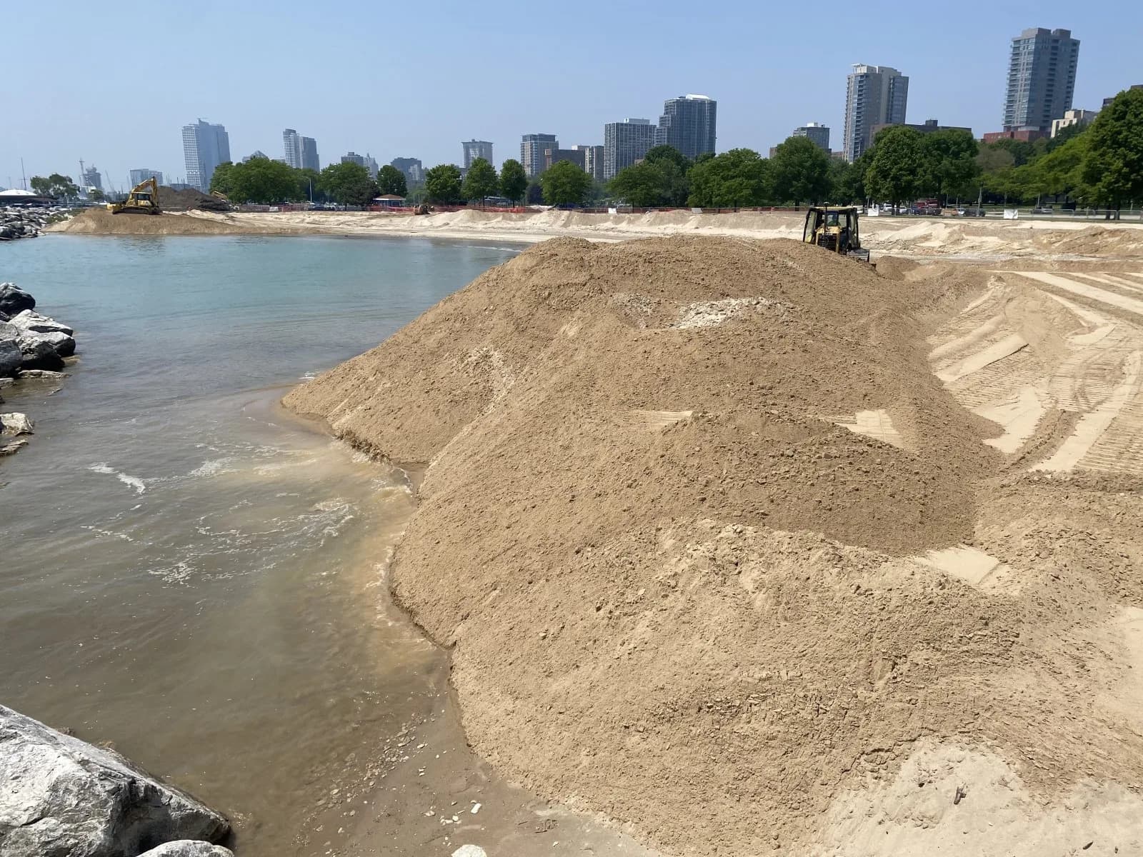 McKinley Beach swimming hole near Milwaukee, Wisconsin