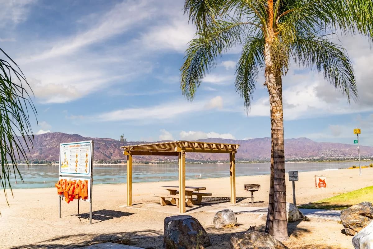 Elm Grove Beach swimming hole near Lake Elsinore, California