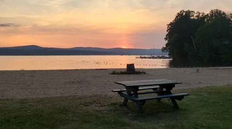 Bartlett Beach swimming hole near Laconia, New Hampshire