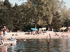Minear Lake swimming hole near Libertyville, Illinois