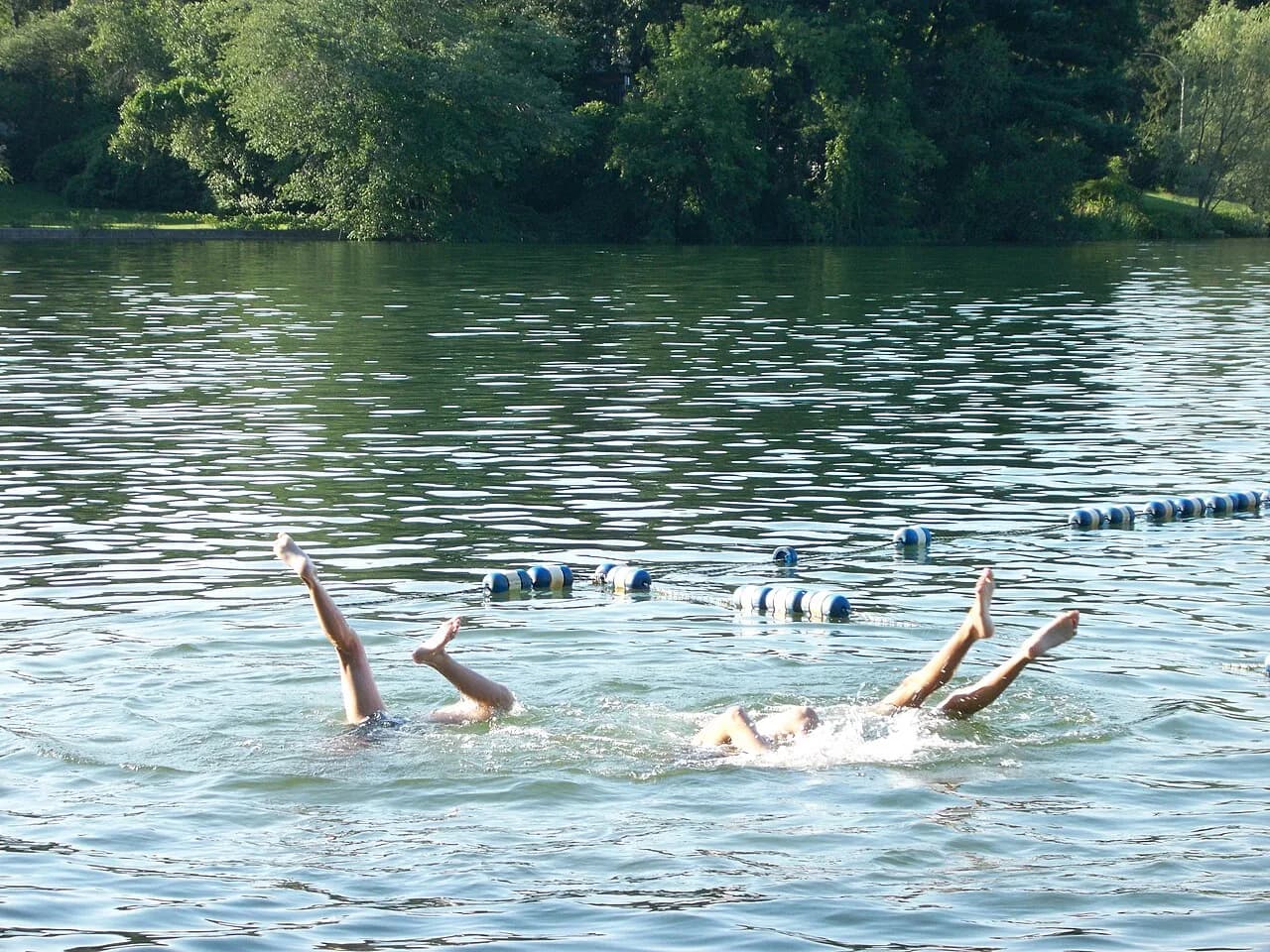 Crystal Lake Beach swimming hole near Newton, Massachusetts