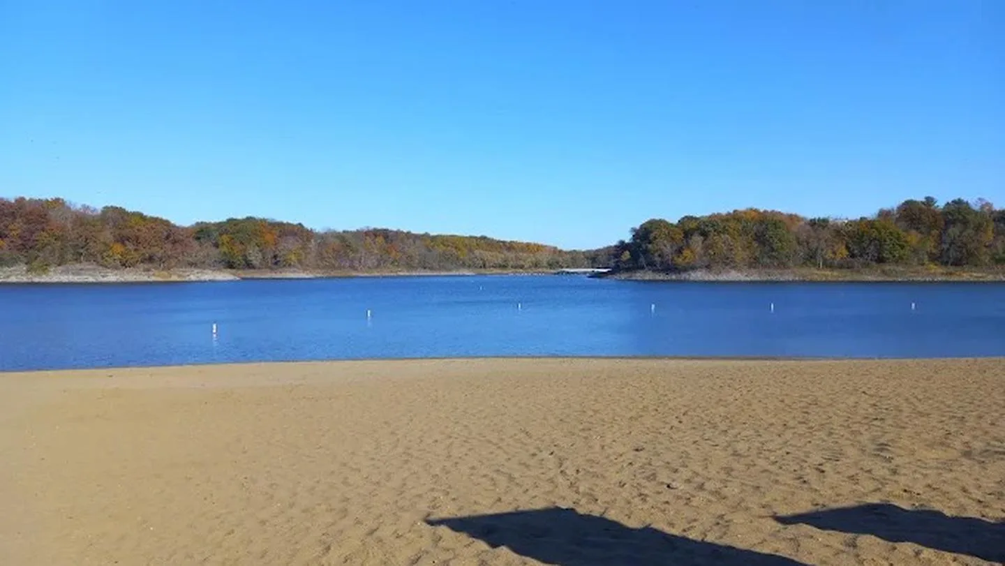 West Overlook Beach swimming hole near North Liberty, Iowa