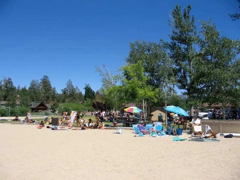 Ski Beach Park swimming hole near Big Bear Lake, California
