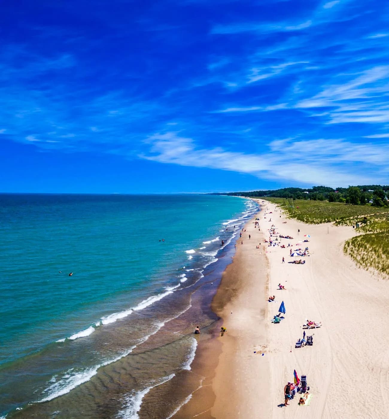 Washington Park Beach swimming hole near Michigan City, Indiana