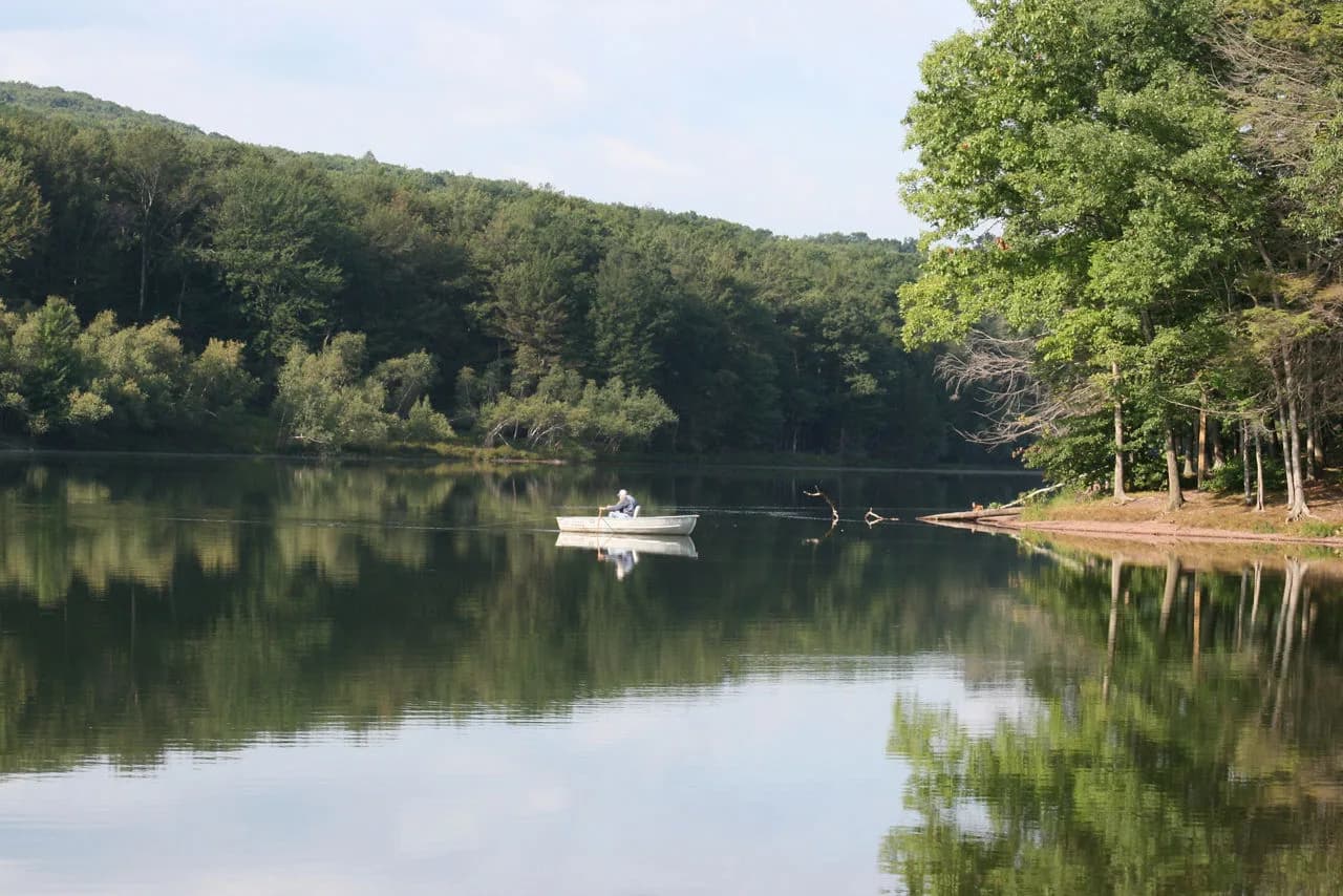Tuscarora State Park Beach swimming hole near Barnesville, Pennsylvania