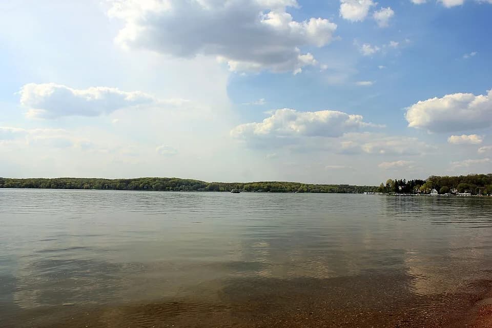 Big Foot Beach State Park swimming hole near Lake Geneva, Wisconsin
