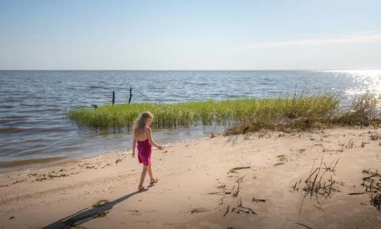 Fontainebleau Beach swimming hole near Mandeville, Louisiana
