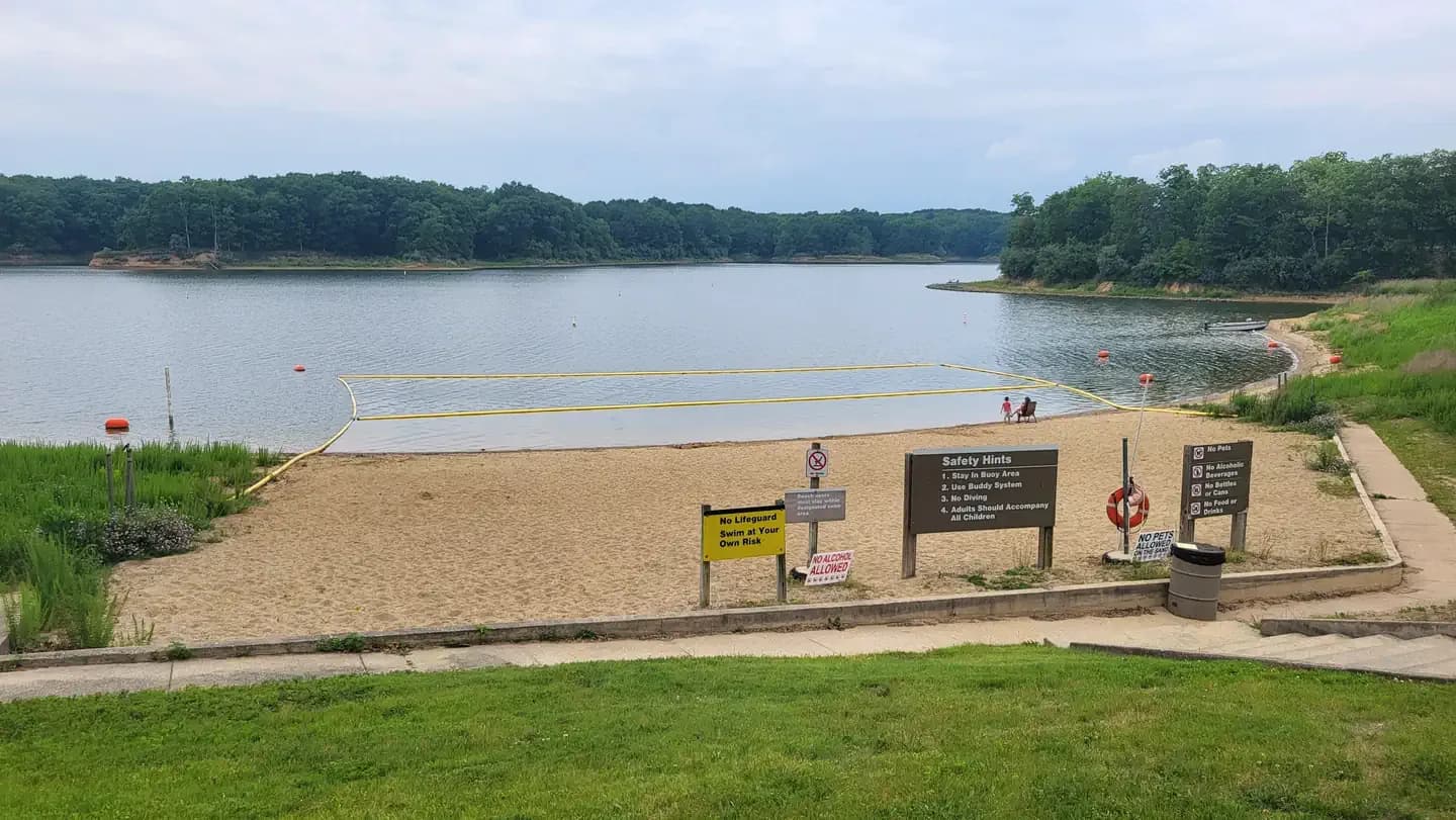 Coon Creek Recreation Area swimming hole near Shelbyville, Illinois