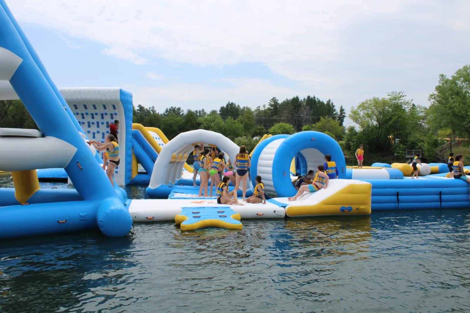 Sheboygan Quarry Beach and Aqua Park swimming hole near Sheboygan, Wisconsin