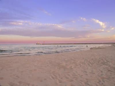 Waukegan Municipal Beach swimming hole near Waukegan, Illinois