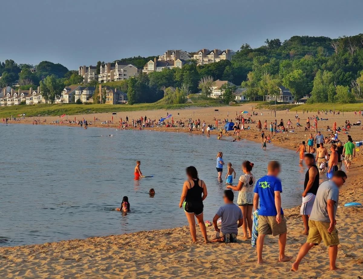 Holland State Park swimming hole near Holland, Michigan