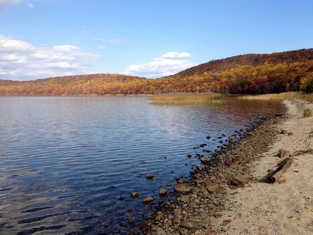 Round Valley Beach swimming hole near Lebanon, New Jersey