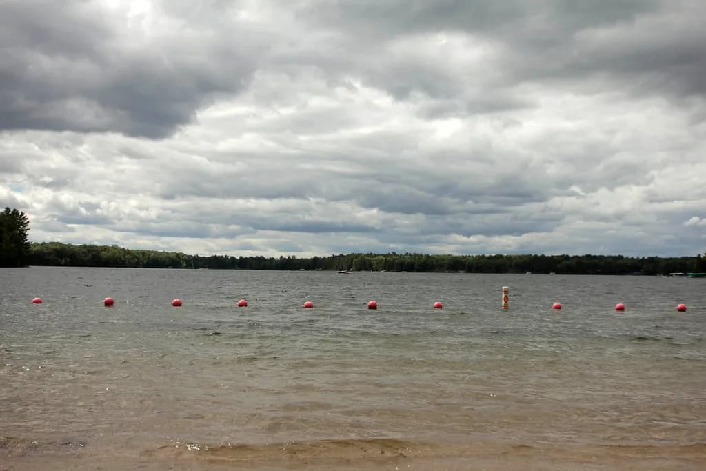 Little Star Beach swimming hole near Manitowish Waters, Wisconsin