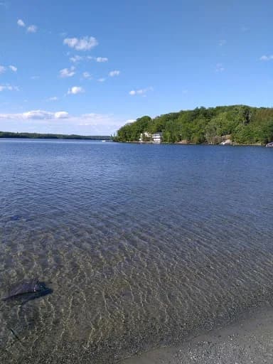 Winthrop Town Beach swimming hole near Winthrop, Maine