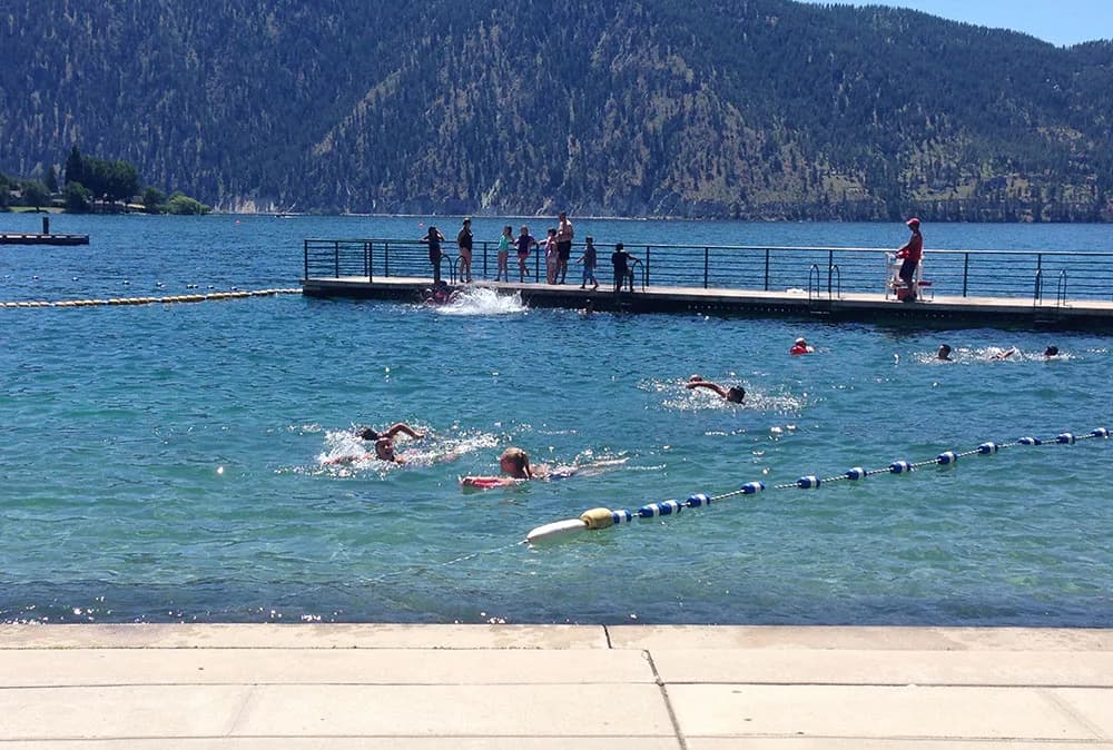 Manson Bay Park swimming hole near Manson, Washington