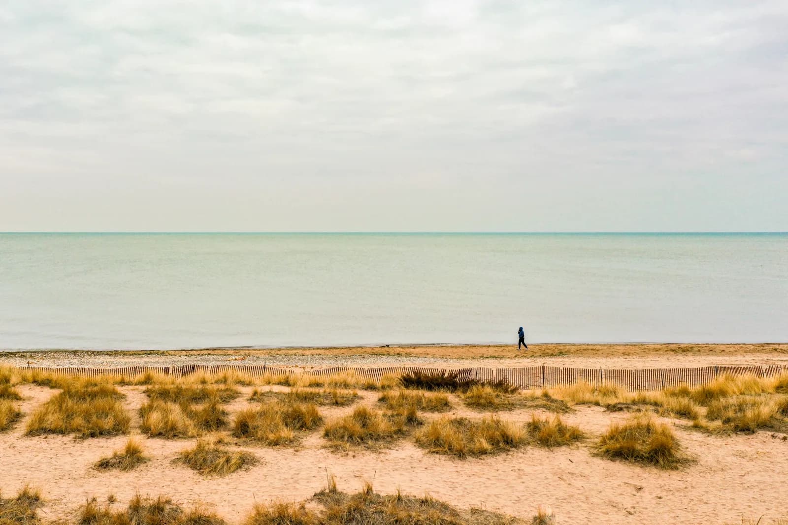 Lighthouse Beach swimming hole near Evanston, Illinois