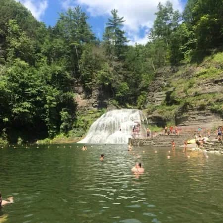 Lower Falls, Enfield Glen swimming hole near Ithaca, New York