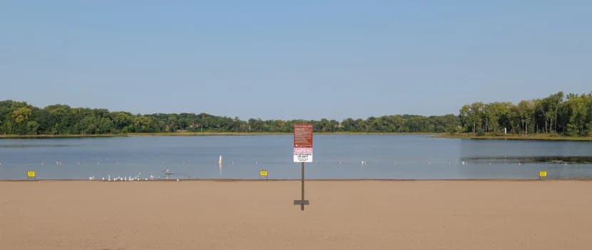 East Bush Lake Beach swimming hole near Minneapolis, Minnesota
