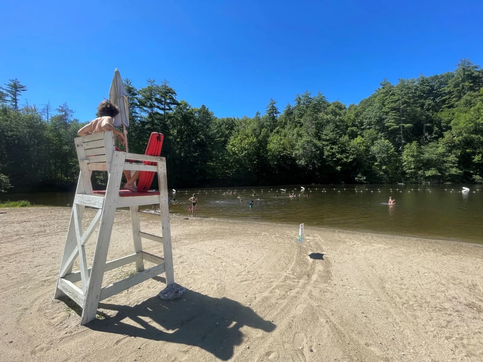 Musante Beach swimming hole near Leeds, Massachusetts