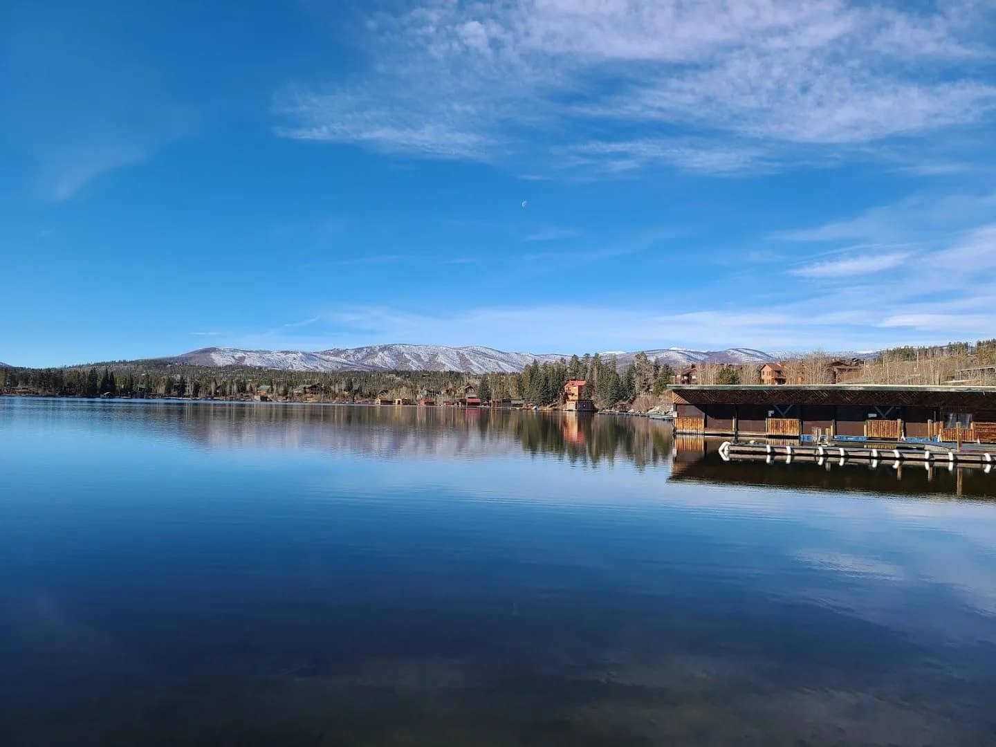 Grand Lake Town Beach and Dock swimming hole near Grand Lake, Colorado