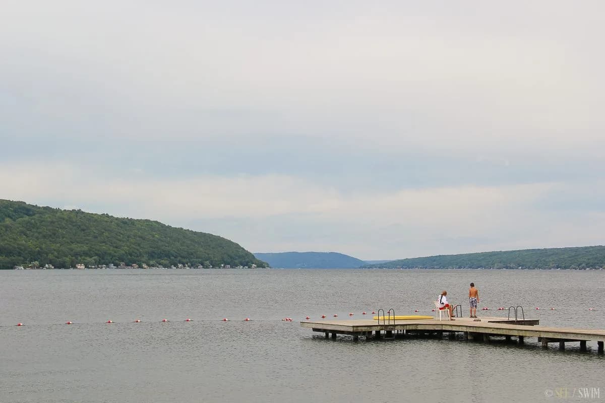 Champlin Beach swimming hole near Hammondsport, New York
