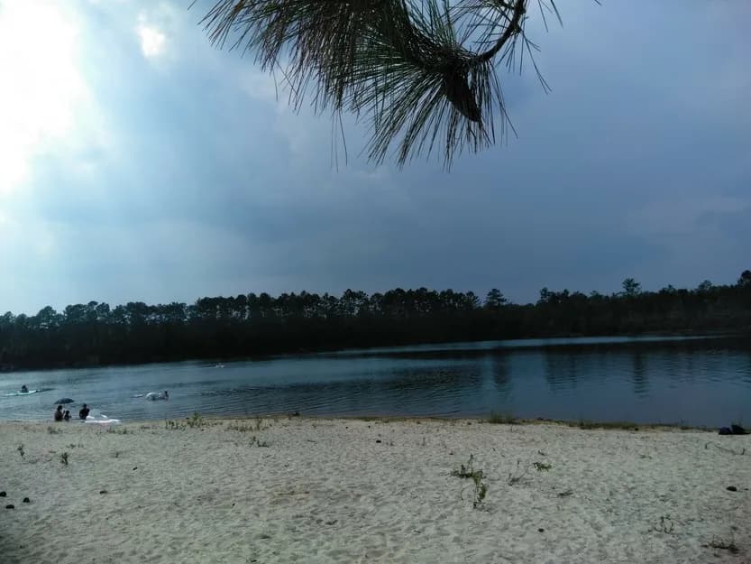 White Sands Lake Day Beach swimming hole near Franklinton, Louisiana