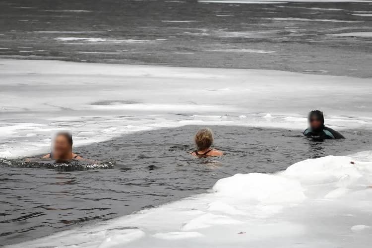 Ashfield Lake swimming hole near Ashfield, Massachusetts