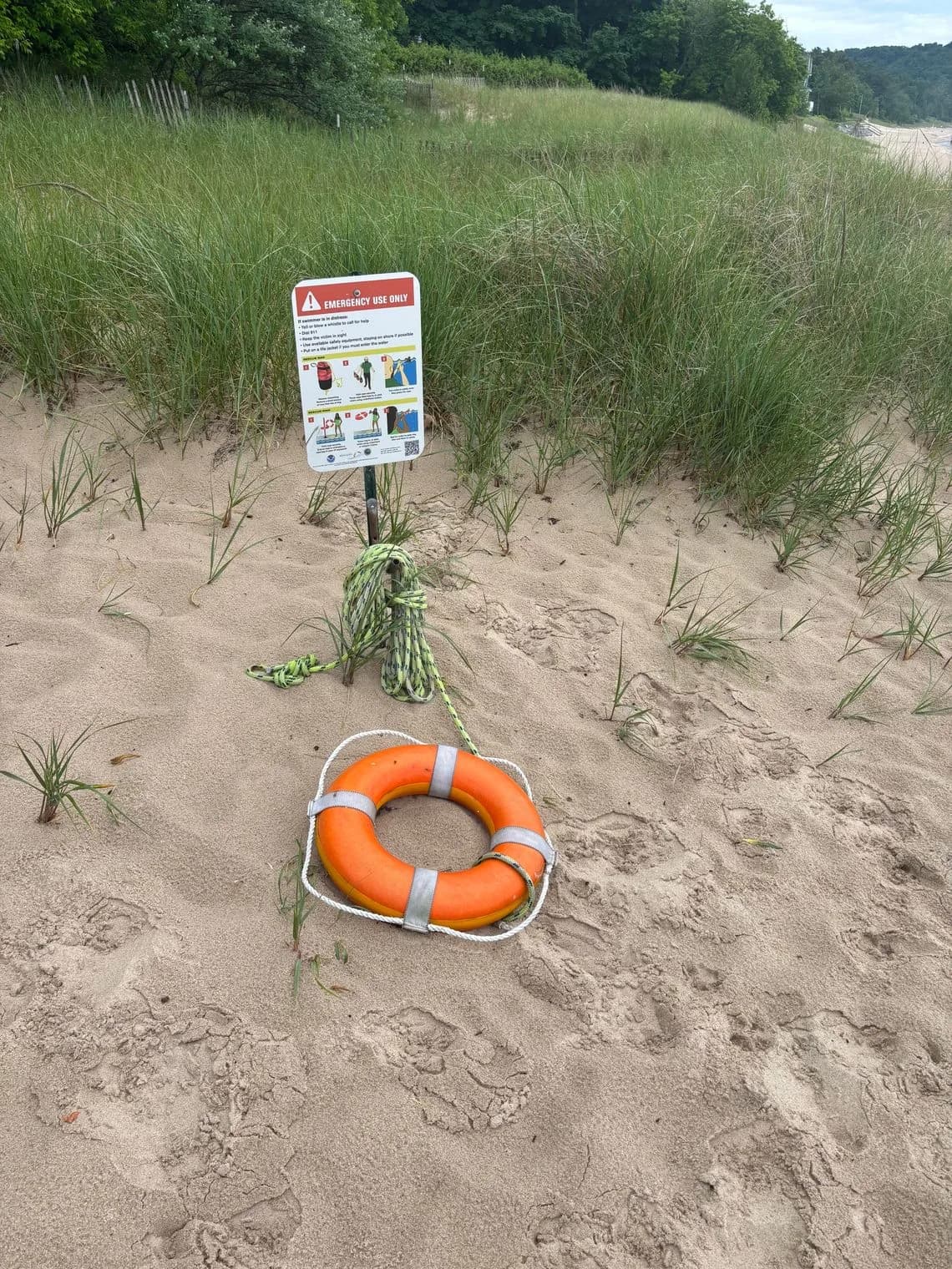 Van's Beach swimming hole near Leland, Michigan
