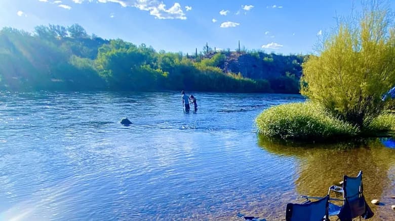 Pebble Beach Recreation Area swimming hole near Mesa, Arizona