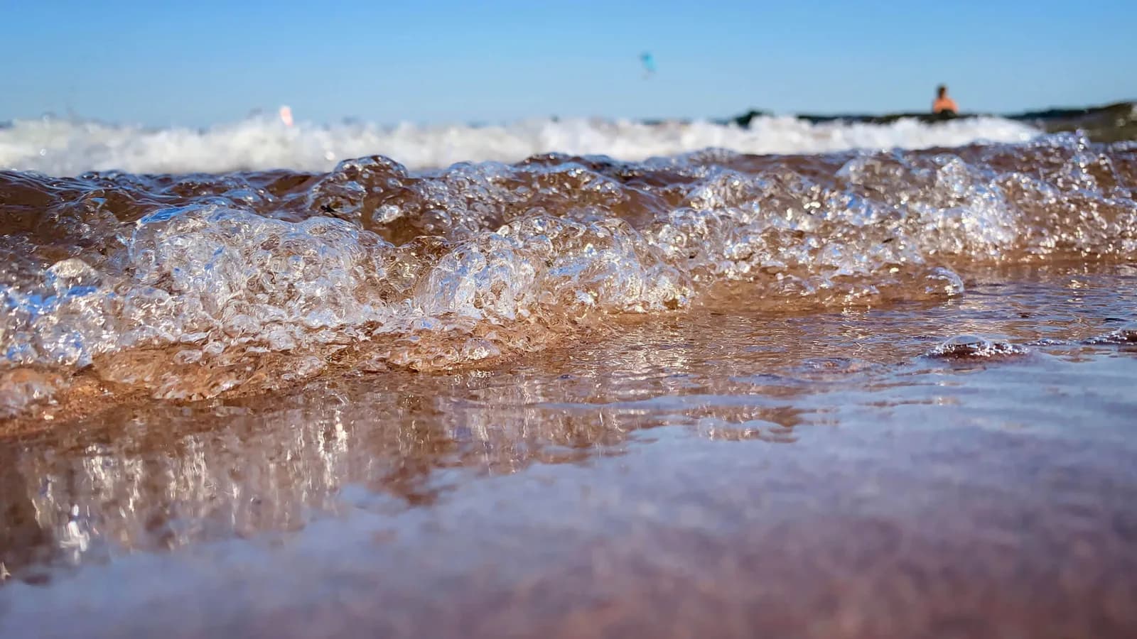 Clark Lambros Beach Park swimming hole near Marquette, Michigan