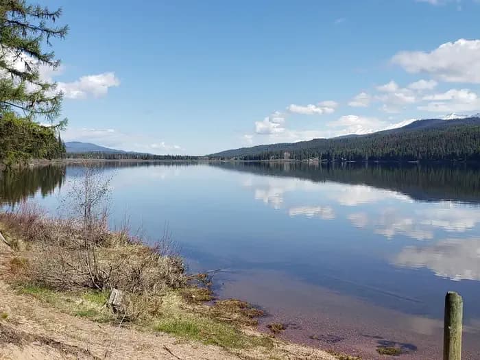 Seeley Lake Campground swimming hole near Seeley Lake, Montana