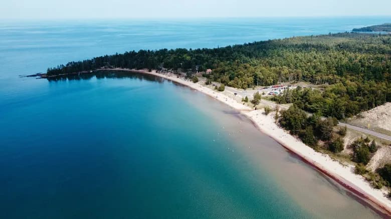 Great Sand Bay swimming hole near Mohawk, Michigan